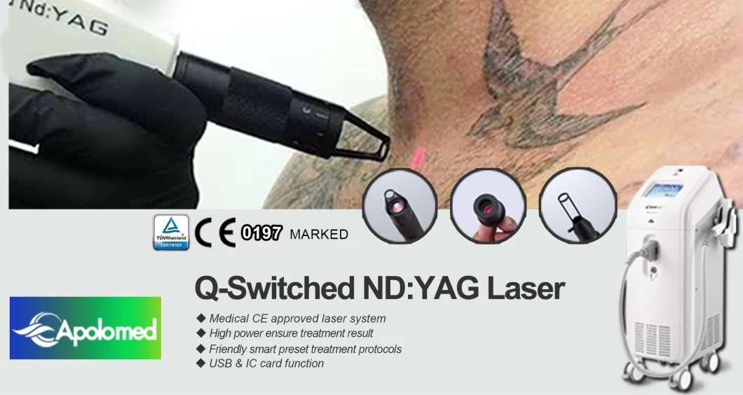 QS ND YAG Laser Equipment Best Seller in China ND YAG Laser Tattoo Removal Machine