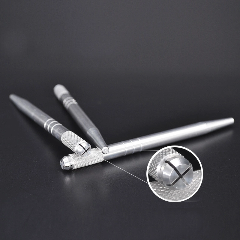 Silver Manual Tattoo Pen for 3D Eyebrow Embroidery Microblading Handtools