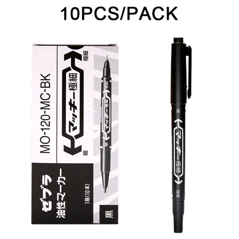 Permanent Makeup Skin Marker Pen Black Double Tip Tattoo Marker Pen Body Marking Accessories